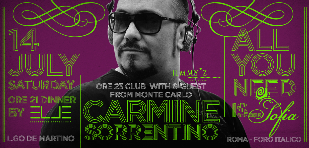 Sofia - Sabato 14 luglio 2012 - Special Guest Carmine Sorrentino from Jimmyz Montecarlo